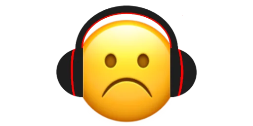 Headphones emoji ☹️