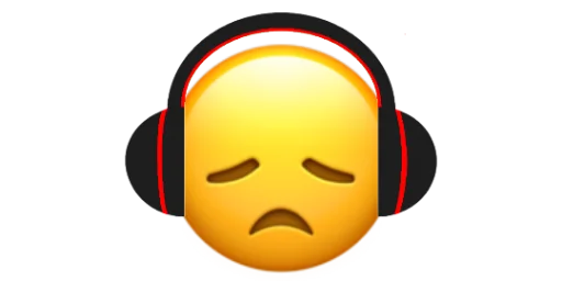 Headphones emoji 😞