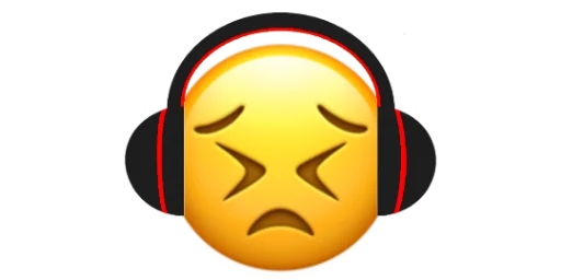 Headphones emoji 😣