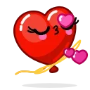 Helium Hearts emoji 😘