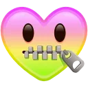 Емодзі Heart Emoji 🤐