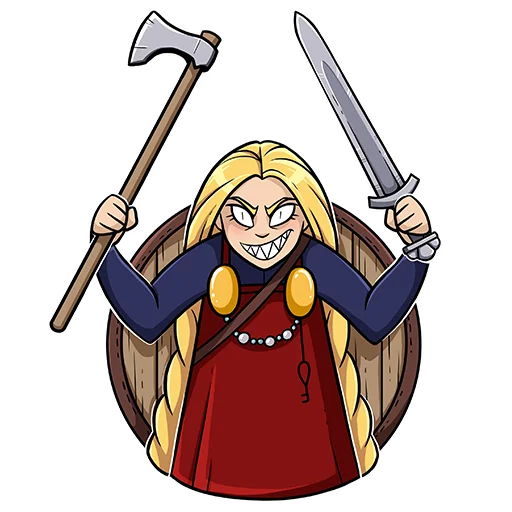 Telegram Sticker «Helga the Viking song» 😈