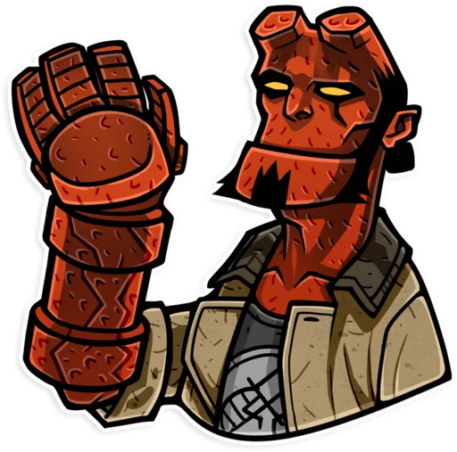 Стикер Telegram «Hellboy» 👋