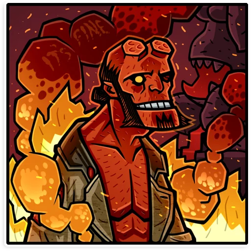 Telegram Sticker «Hellboy» 🤕
