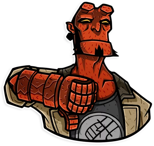 Hellboy sticker 👎