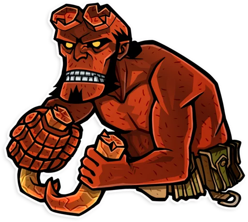 Hellboy stiker 😡