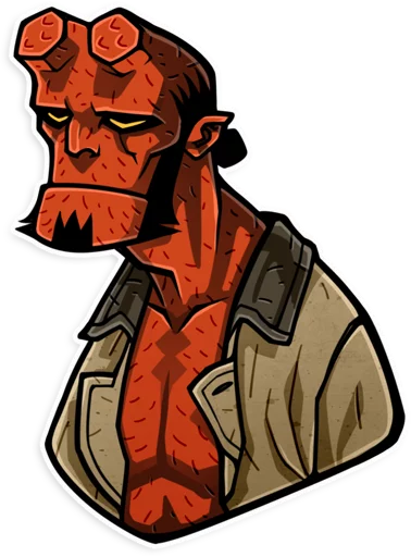 Hellboy sticker 😐