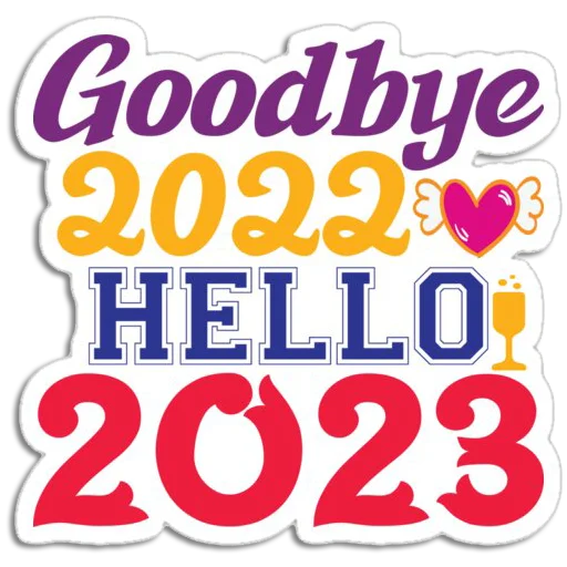Стикер Hello 2023 👋