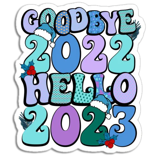 Стикер Telegram «Hello 2023» 👋