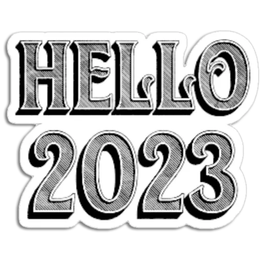 Стикер Hello 2023 👋