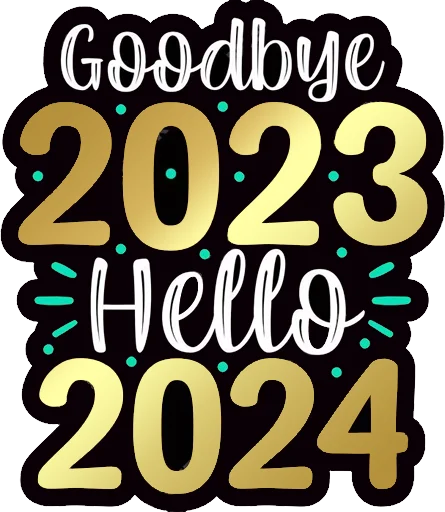 Стикер Telegram «Hello 2024 » 👋