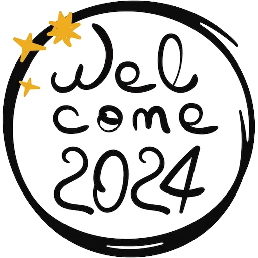 Стікер Telegram «Hello 2024» 🙏