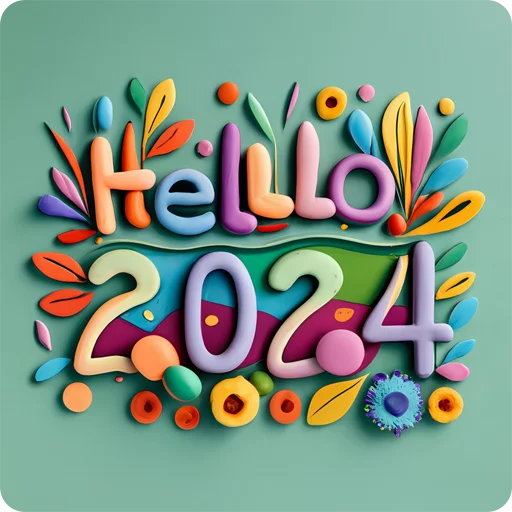 Hello 2024 stiker 👋