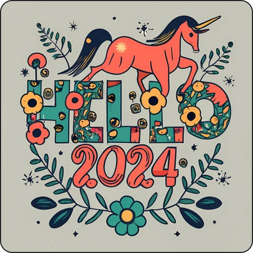 Hello 2024 stiker 👋