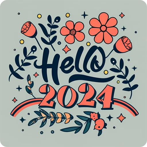 Hello 2024  sticker 👋