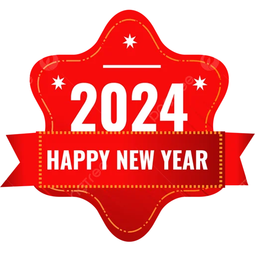Telegram stiker «Hello 2024» 😊