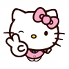 Hello Kitty Emojis emoji ✌