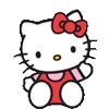 Hello Kitty Emojis emoji 👋