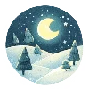 Telegram emoji «New year» 🌚