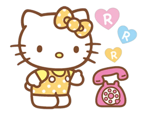 Емодзі Hello Kitty 📞