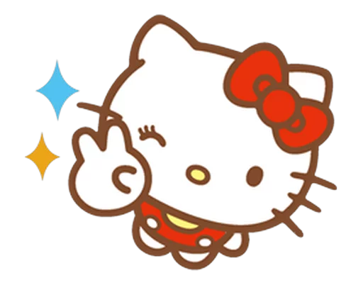 Емодзі Hello Kitty ✌