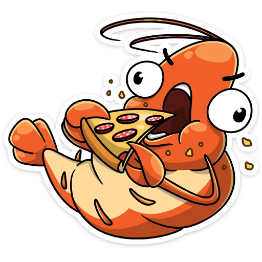 Shrimp emoji 🍕