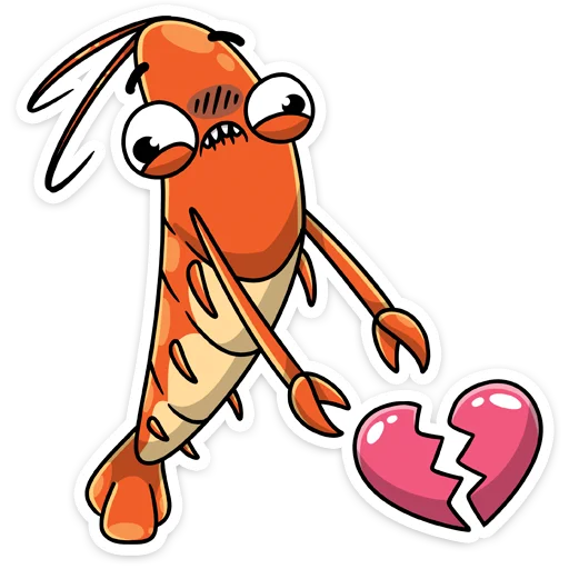 Shrimp emoji 💔
