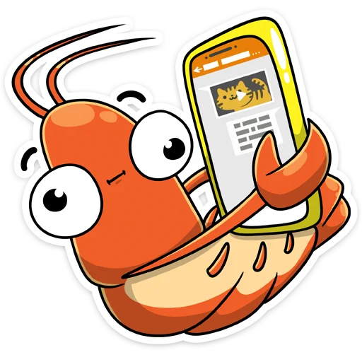 Shrimp emoji 📞