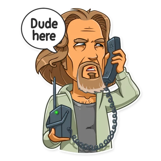 Telegram Sticker «The Dude» 
