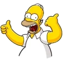 Эмодзи телеграм Homer Simpson