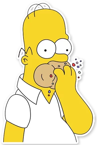 Стикер Telegram «Homer Simpson» 🍟