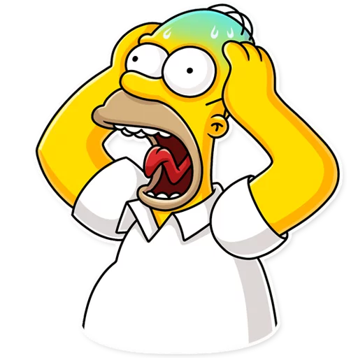 Telegram Sticker «Homer Simpson» 😨