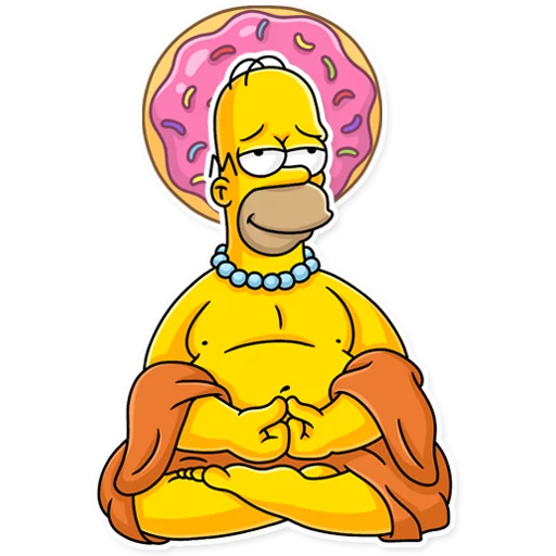 Telegram Sticker «Homer Simpson» 😌