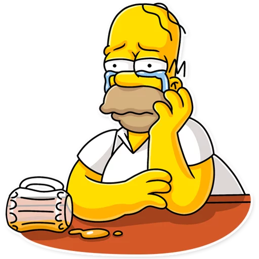 Homer Simpson sticker 😢