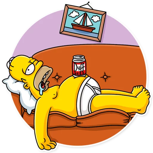 Homer Simpson sticker 🤕