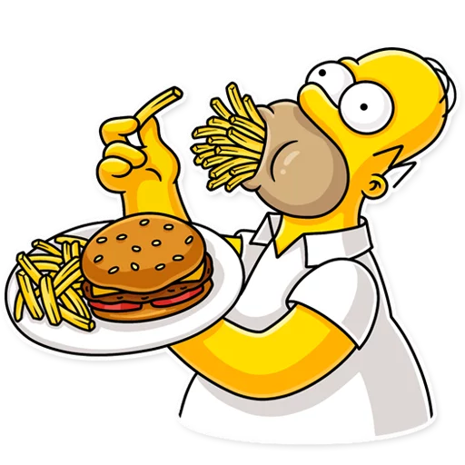 Homer Simpson sticker 🍟