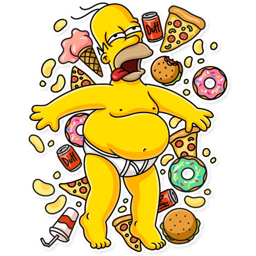 Homer Simpson sticker 🍕