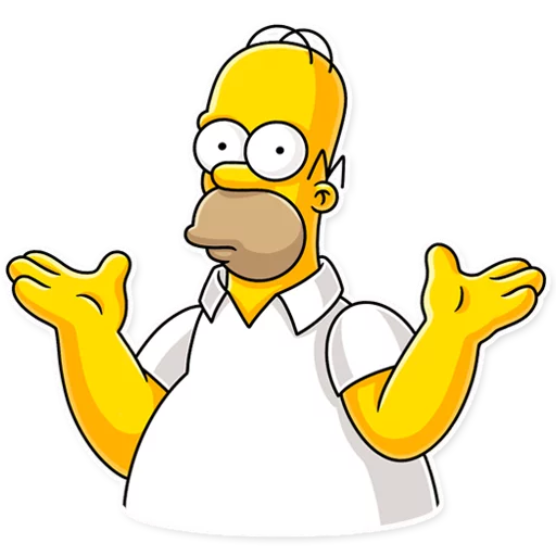 Стікер Homer Simpson 🤷‍♂️