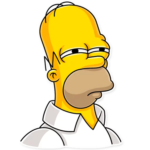 Стікер Telegram «Homer Simpson» 😒