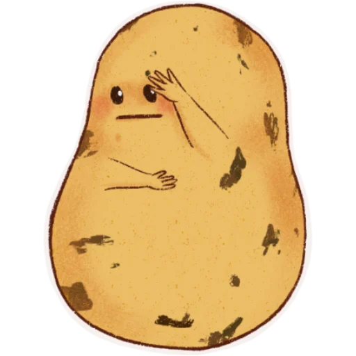 Telegram Sticker «Hot potato» 😑