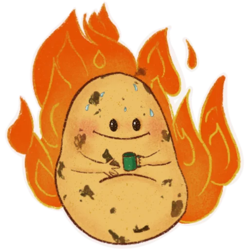 Telegram Sticker «Hot potato» 🙂