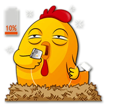 Стікер Telegram «Hot Chicken» 🔋