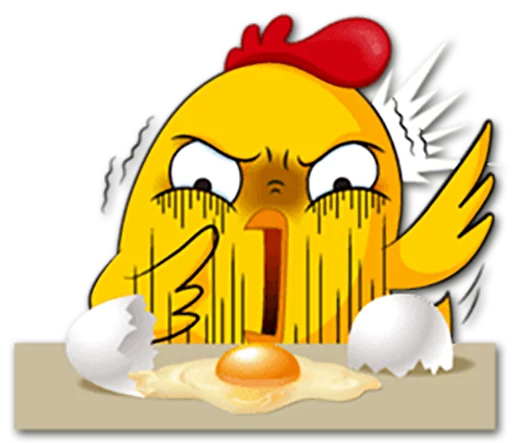 Стикер Telegram «Hot Chicken» 🍳