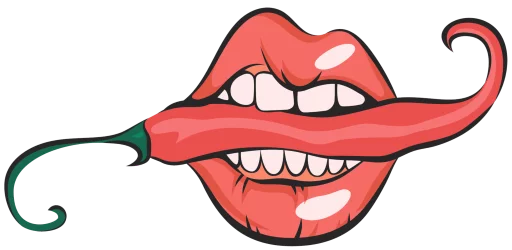 Telegram stikerlari Hot Lips 