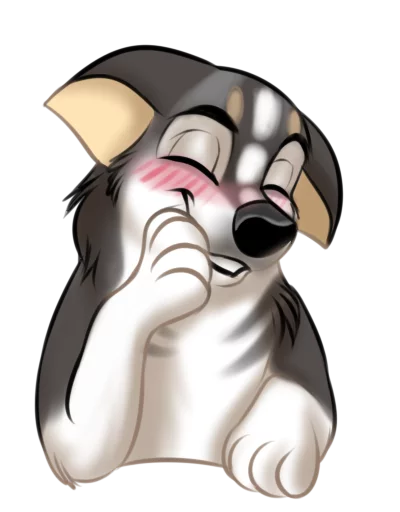 Huscai the Husky emoji 😌