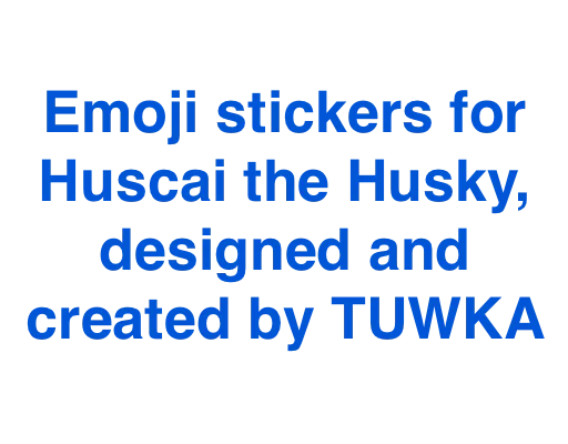Telegram stiker «Huscai the Husky» 📝