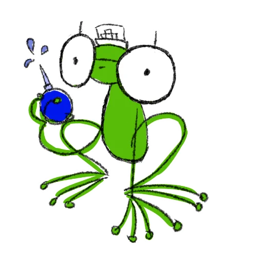 Telegram Sticker «Hydrogen Frog ->» 😑