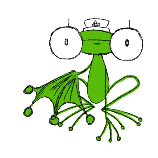 Telegram Sticker «Hydrogen Frog ->» ✋