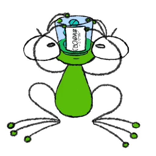 Hydrogen Frog ->  stiker 💊