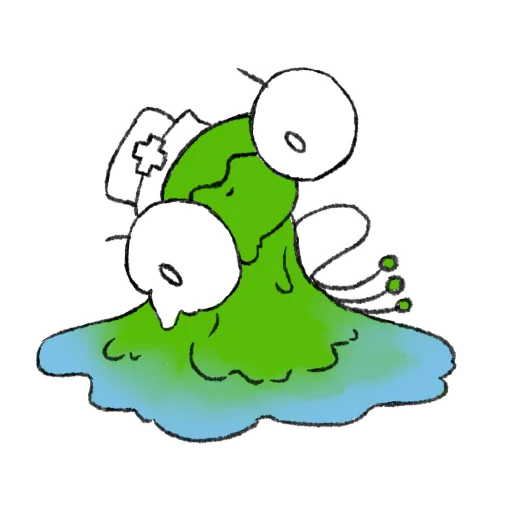 Telegram Sticker «Hydrogen Frog ->» 😭